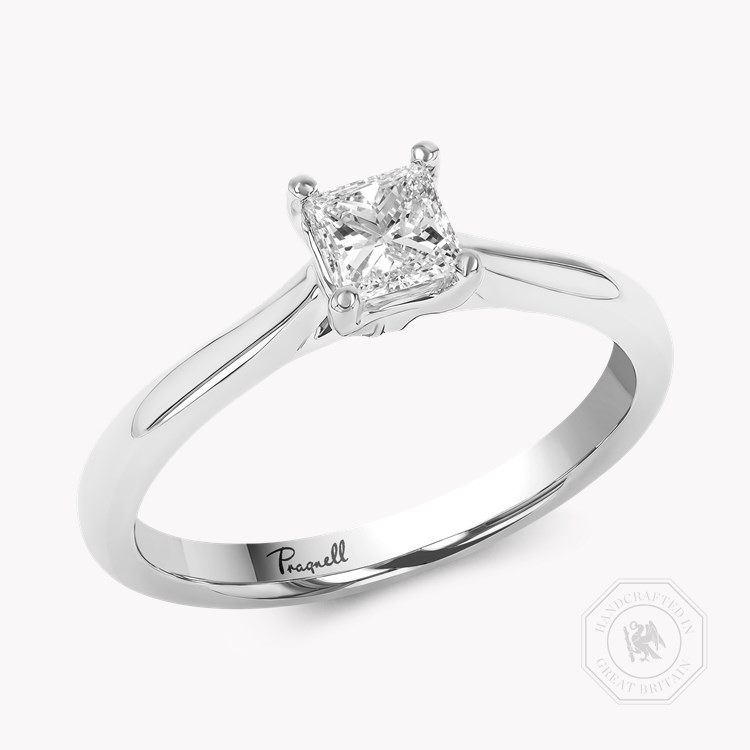 Gaia 0.40ct Princess Cut Diamond Ring - None Width   in Platinum