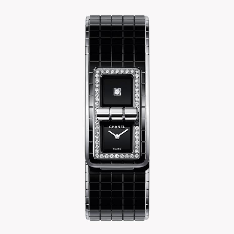 Chanel Code Coco   H5148 21.5mm, Black Dial, Diamond Numerals_1