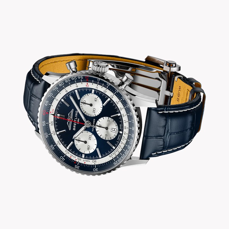 Navitimer B01 Chronograph 43 43mm, Blue Dial, Baton Numerals_3