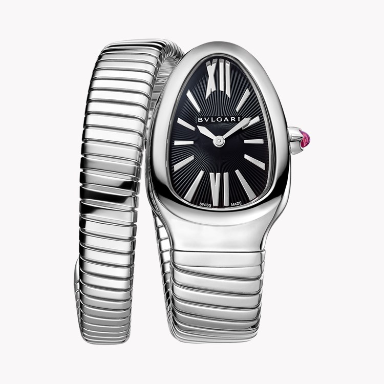 Bvlgari Serpenti Tubogas 35mm, Black Dial, Baton & Roman Numerals_1