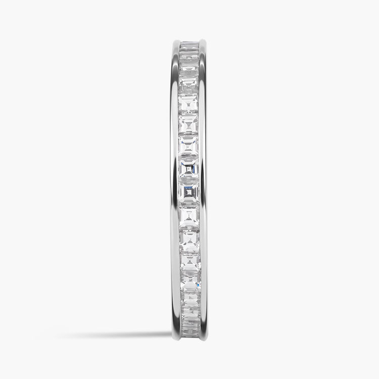 Carré Cut 0.88ct Diamond Half Eternity Ring Carré Cut, Channel Set_4