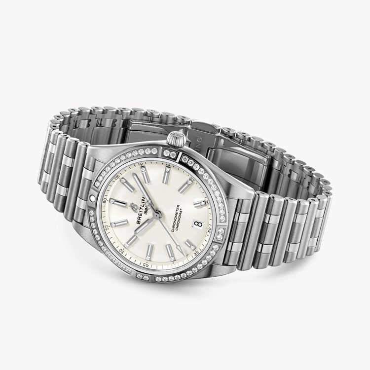 Breitling Chronomat Automatic 36 36mm, White Dial, Diamond Baton Numerals_4