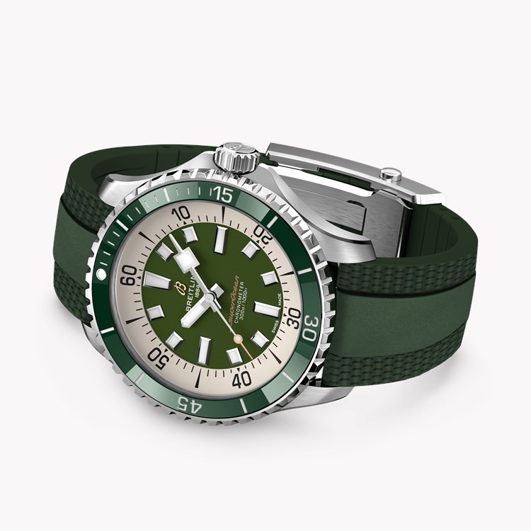 Breitling Superocean Automatic 44 44mm, Green Dial, Baton Numerals_4