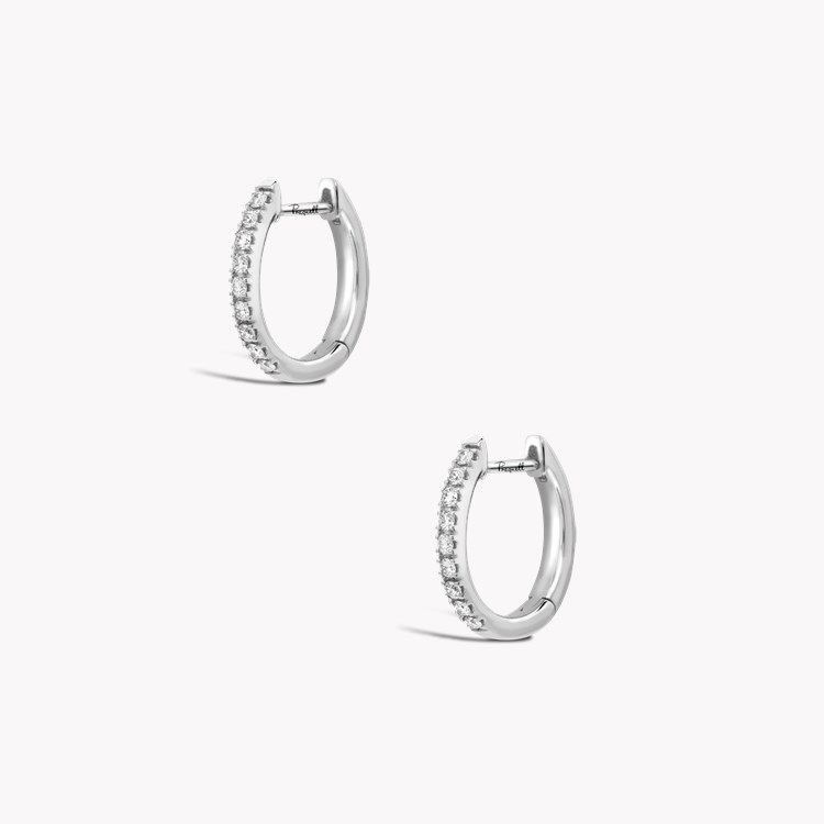 Brilliant Cut Diamond Hoop Earrings Brilliant Cut, Grain Set_3