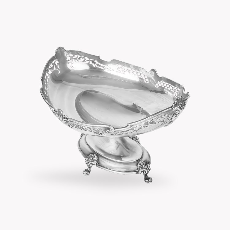 Silver George V Decorative Fruit Bowl Hallmarked London_2
