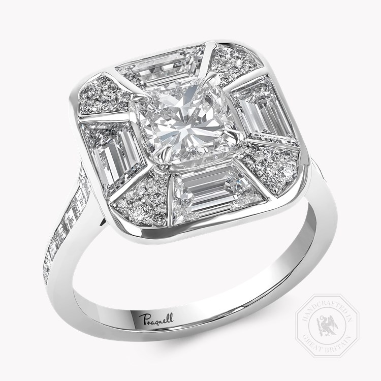 Coronation Setting 1.20ct Cushion Cut Diamond Ring Cushion Cut, Claw Set_1