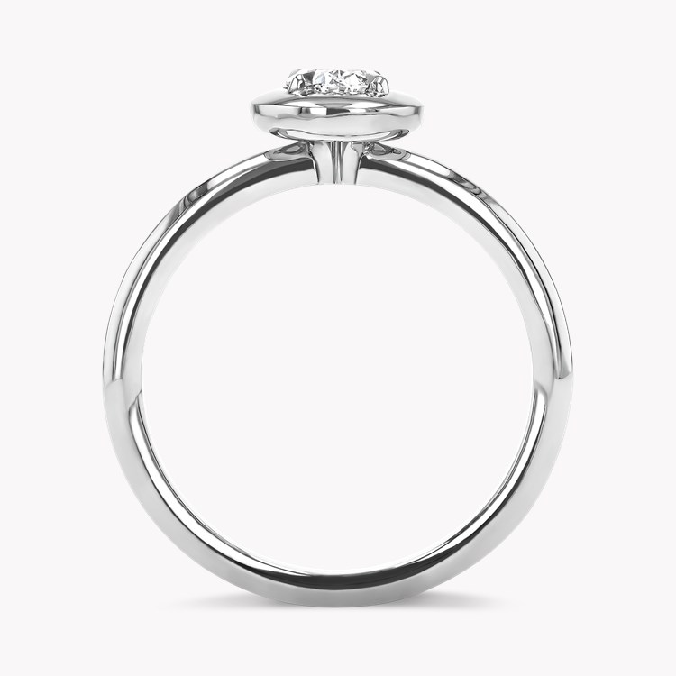 Skimming Stone 0.50ct Oval Cut Diamond Ring Oval Cut, Claw Set_3