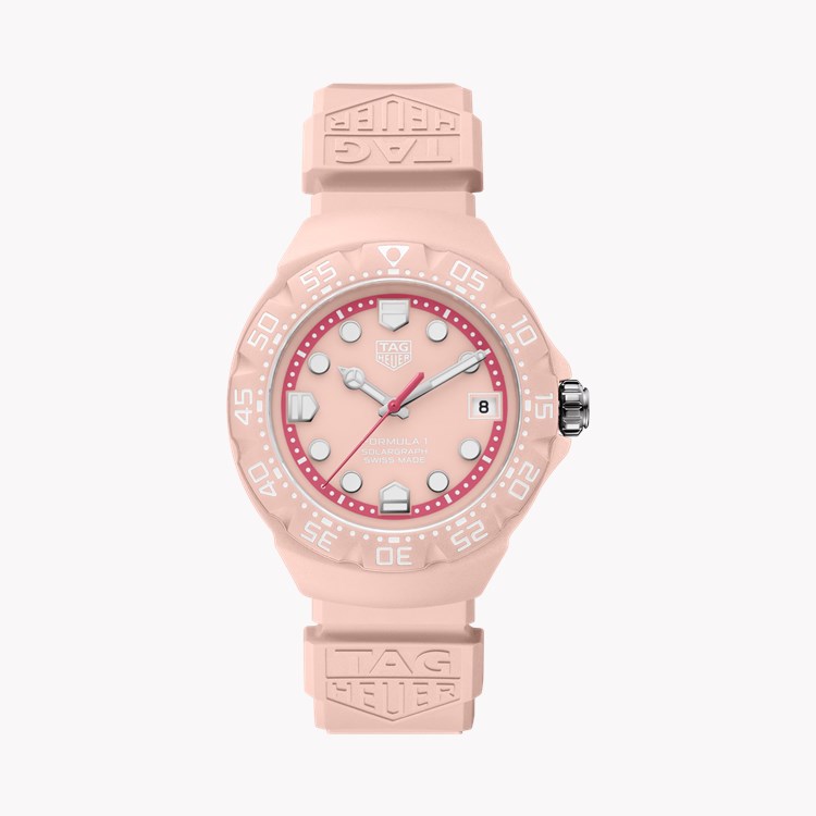TAG Heuer Formula 1 SolarGraph 38mm, Pink Dial, Dot Numerals_1