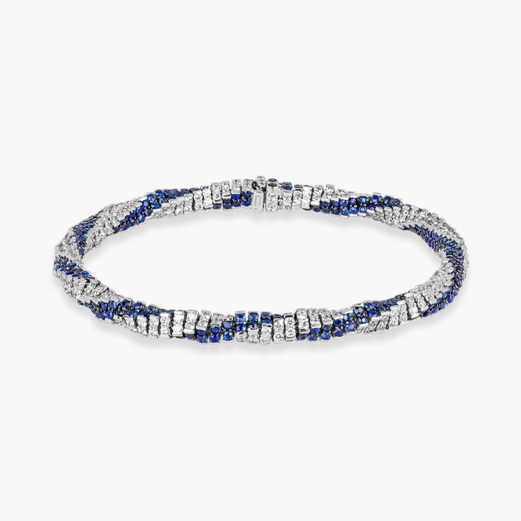 Brilliant Cut Sapphire and Diamond Twist Bracelet Brilliant cut, Claw set_1