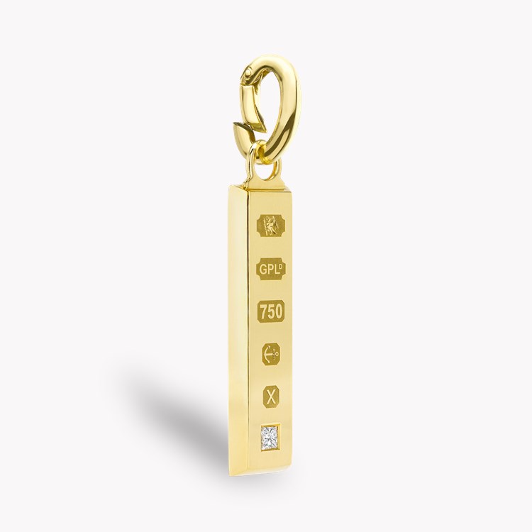 Long Ingot Pendant Princess Cut, Claw Set_2