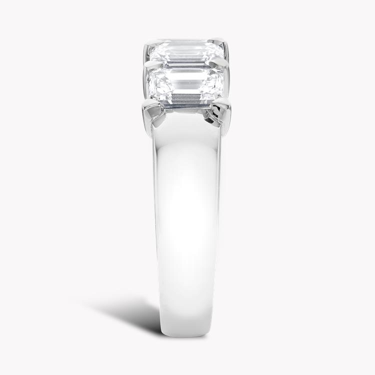 Emerald Cut Five Stone Diamond Ring Emerald Cut, Claw Set_4