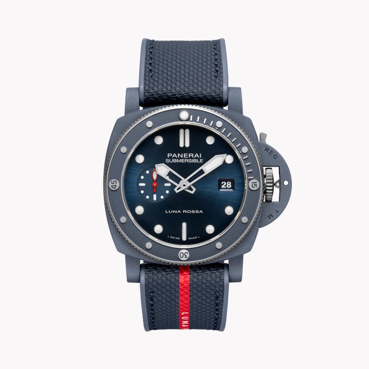 Panerai Submersible Luna Rossa 44mm, Blue Dial, Baton/Dot Numerals_1