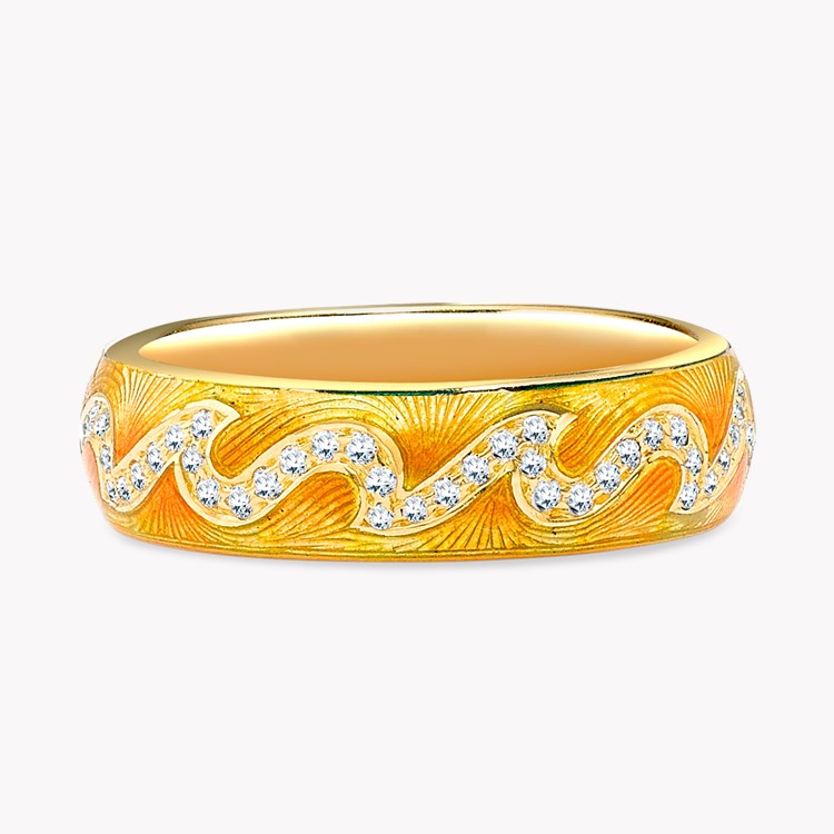 Poroca Diamond Ring 0.34CT in Yellow Gold Brilliant Cut, Full Band_1