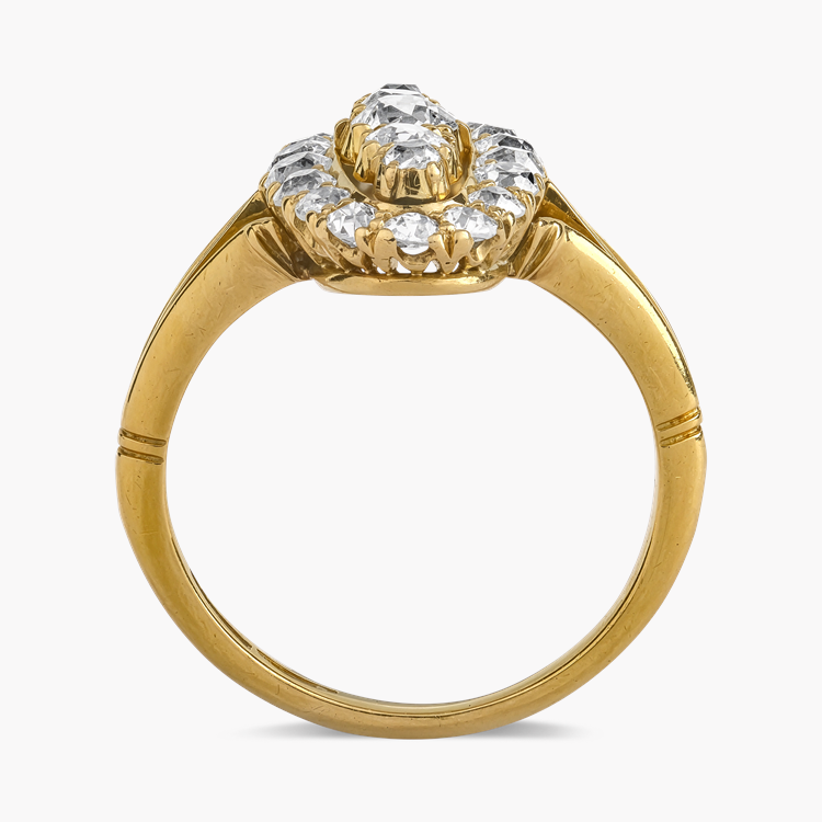 Old Mine Cut Diamond Cluster Ring Old Mine Cut, Claw Set_3