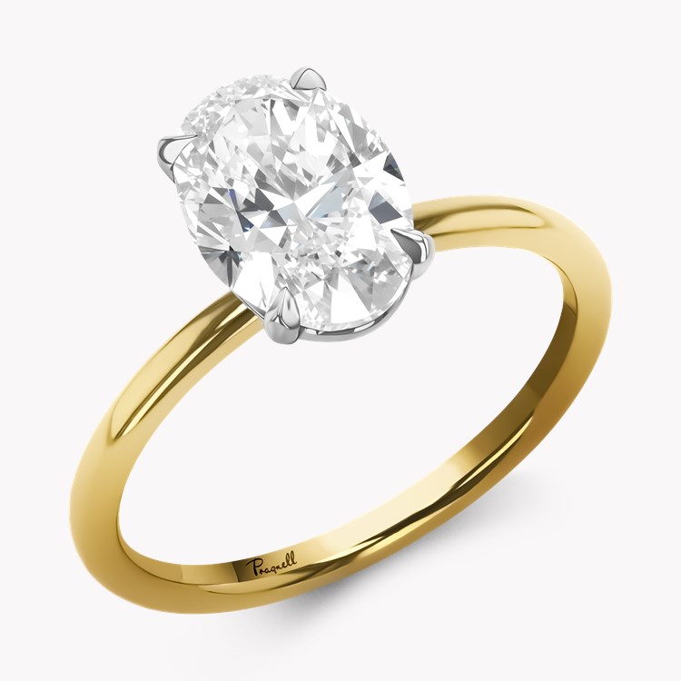 Skimming Stone 2.08ct Oval Cut Diamond Ring   in 18ct Yellow Gold