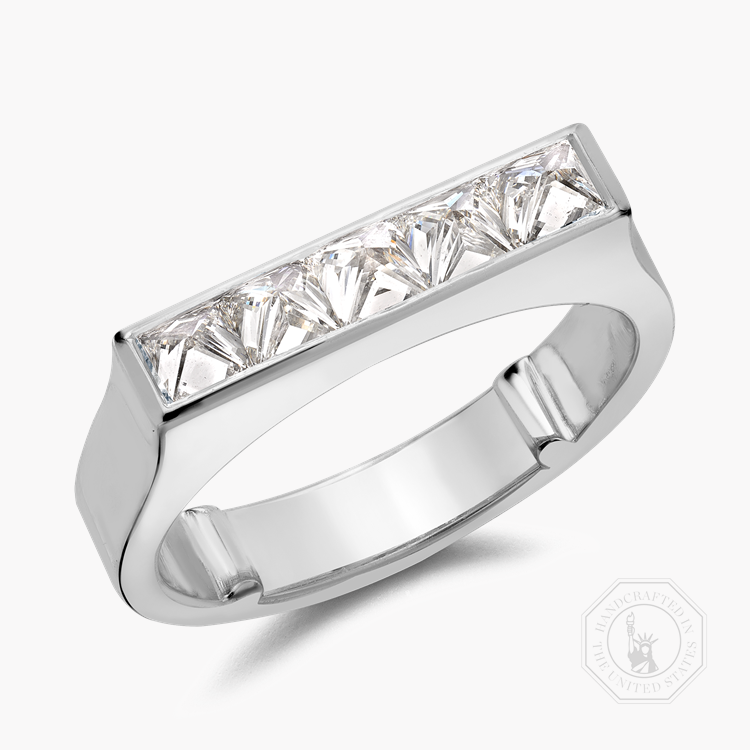 RockChic Flat-Topped 0.86ct Natural Diamond Classic Ring Princess Cut, Channel Set_1