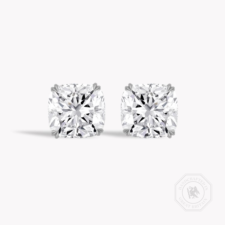 Windsor 4.48ct Cushion Diamond Ear Studs Cushion Cut, Claw Set_1