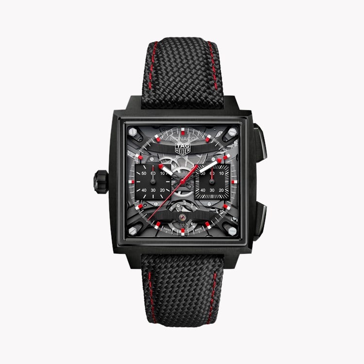 Tag Heuer Monaco Chronograph 40mm, Black Dial, Arabic/Baton Numerals_1