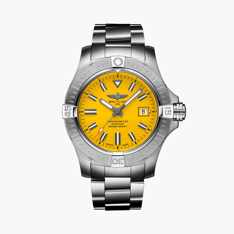 Breitling Avenger Automatic 45 Seawolf  A17319101I1A1 36mm, Yellow Dial, Baton Numerals_1