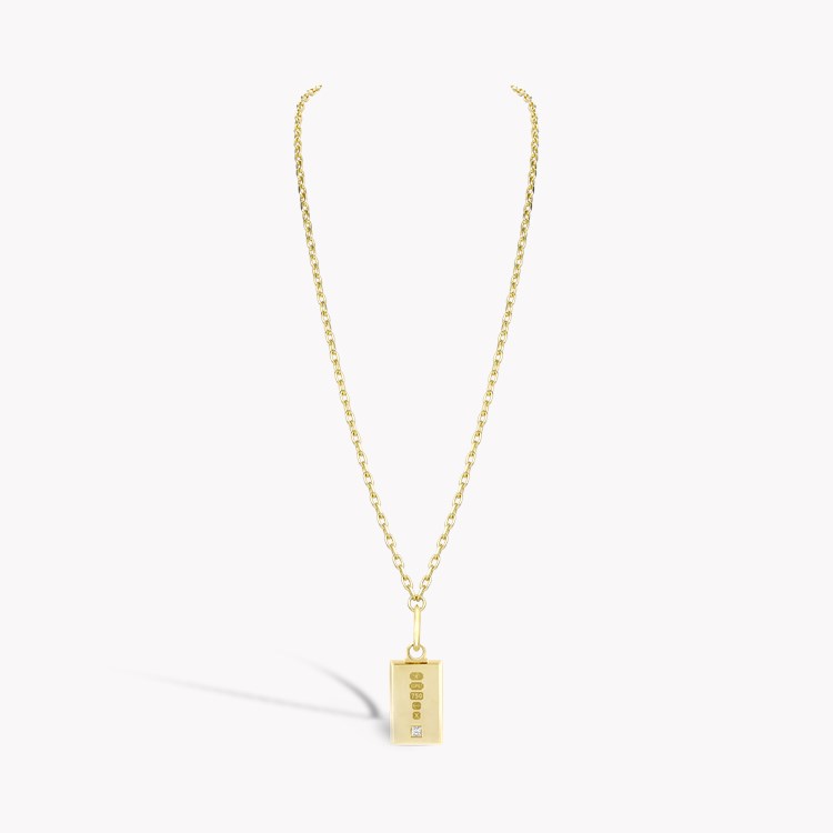 Ingot Pendant Princess Cut, Claw Set_4