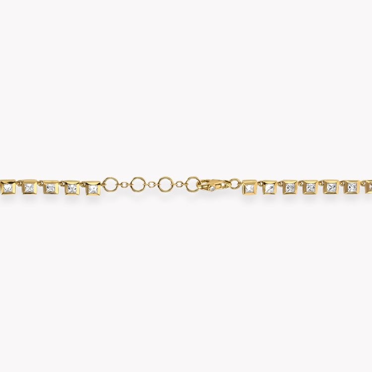 RockChic 5.93ct Inverted Princess Cut Diamond Necklace Princess Cut, Rubover Set_3