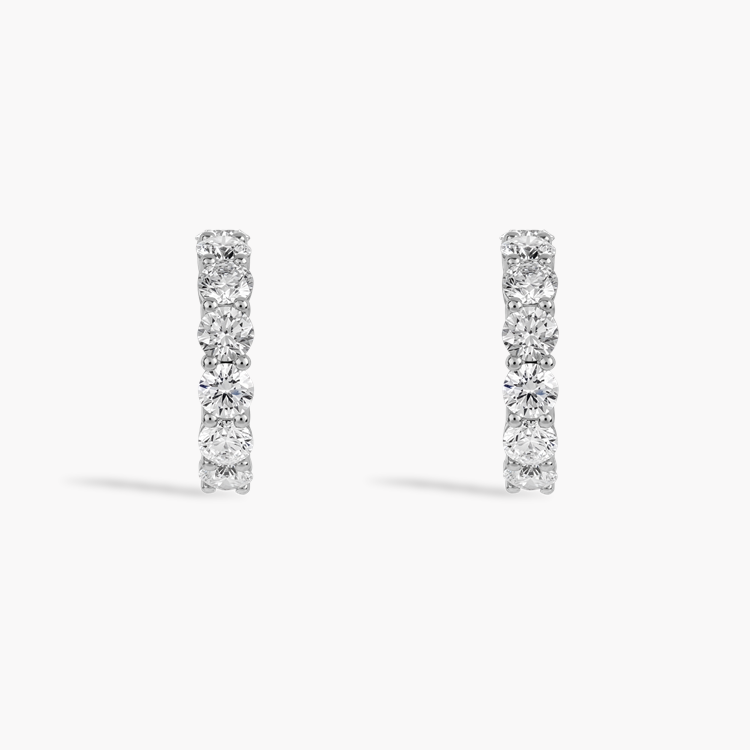 Brilliant Cut 5.50ct Diamond Hoop Earrings Brilliant cut, Claw set_2