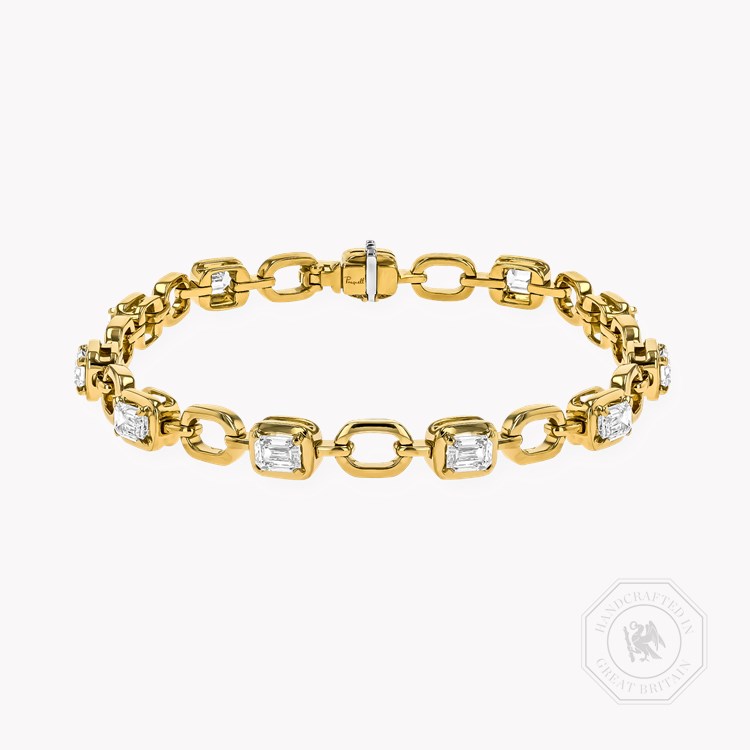 Skimming Stone 4.42ct Line Bracelet Emerald Cut, Claw Set_1