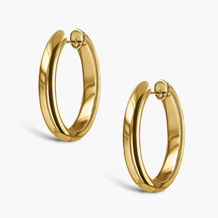 Yellow Gold Large Hoop Earrings _3