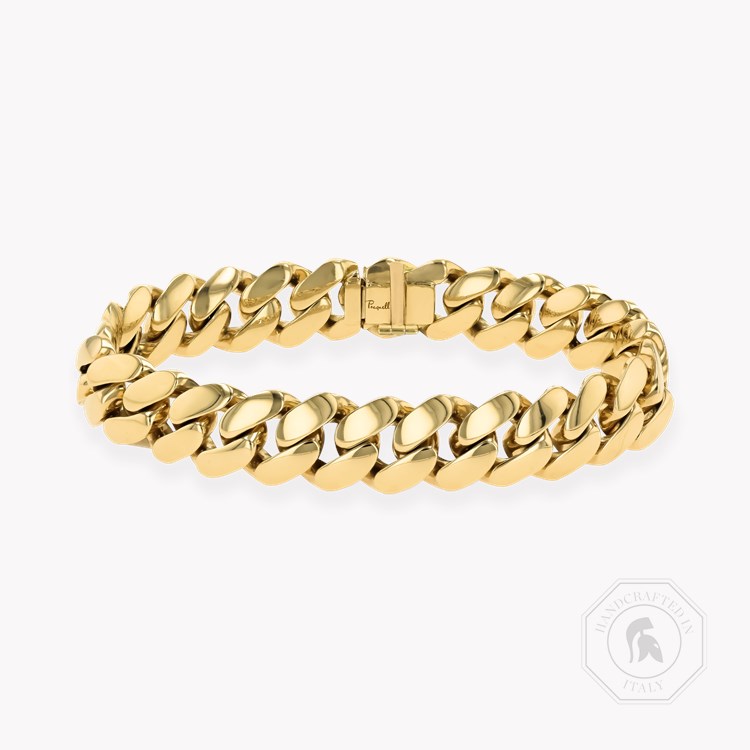 Fusion Polished Curb Link Bracelet   in 18ct Yellow Gold