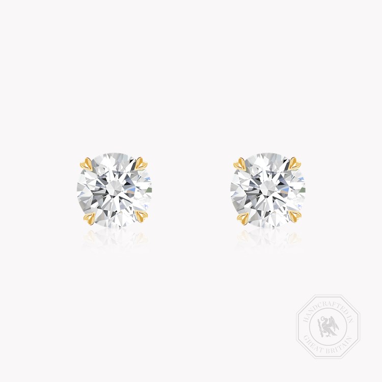 Windsor 1.20ct Botswana Diamond Stud Earrings Brilliant cut, Claw set_1