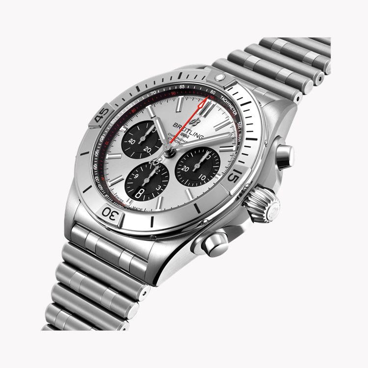 Breitling Chronomat B01 42 42mm, Silver Dial, Baton Numerals_3