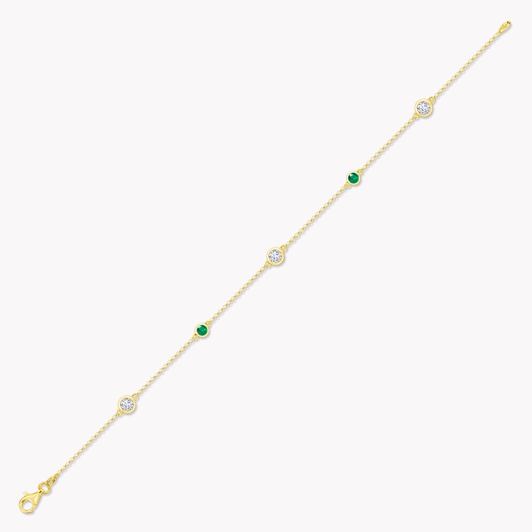 Sundance Emerald and Diamond Bracelet   0.56ct in 18ct Yellow Gold