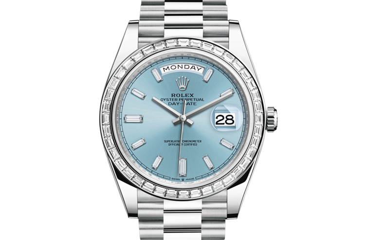 rolex day date platinum diamond bezel