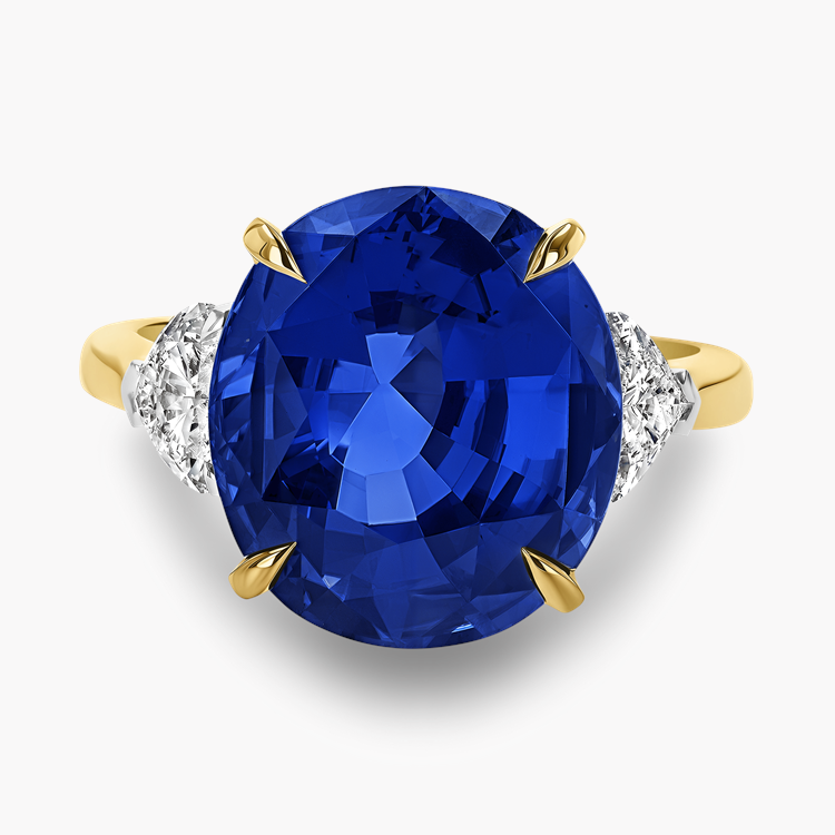 Masterpiece Venus 10.70ct Sri Lankan Sapphire and Diamond Solitaire Ring Oval Cut, Claw Set_2