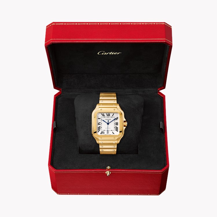Cartier Santos de Cartier Medium, Silver Dial, Roman Numerals_6