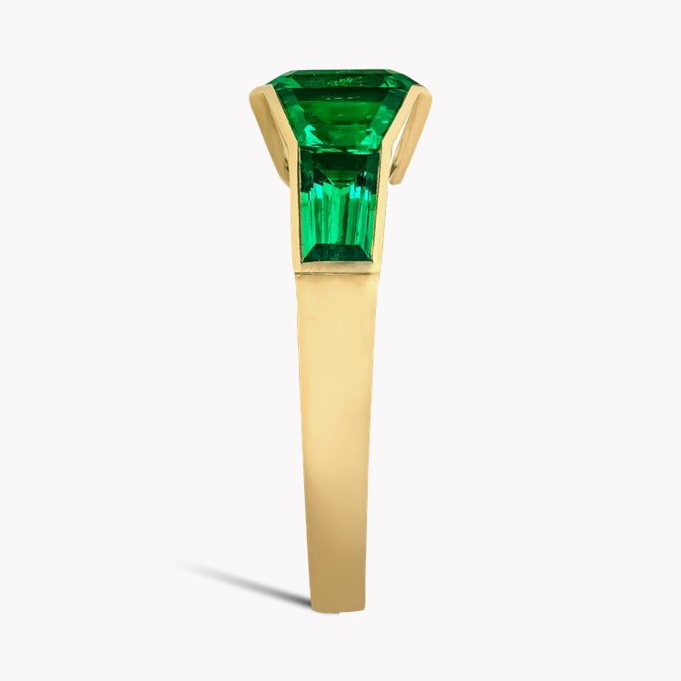 Kingdom 1.65ct Colombian Emerald Five Stone Ring Octagonal Cut, Rubover Set_4