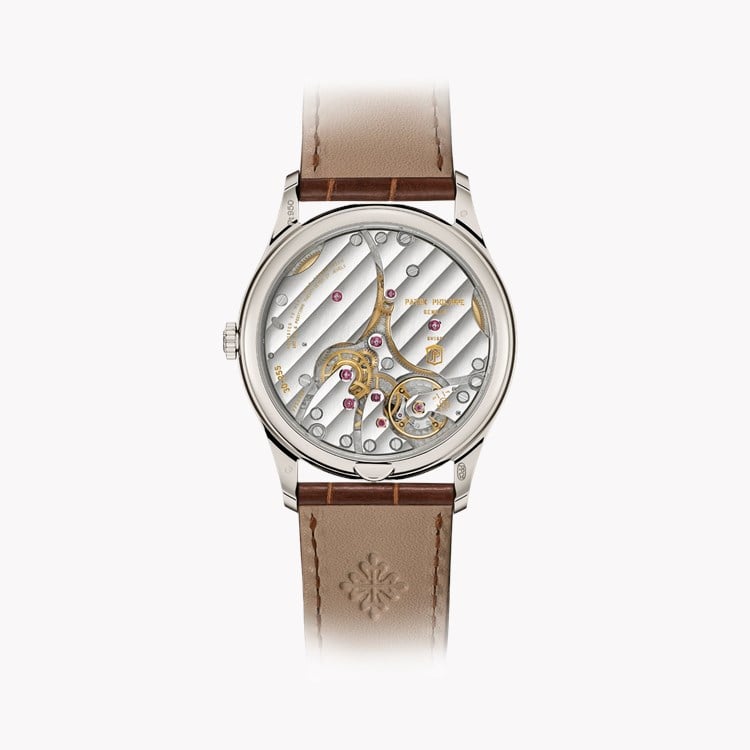 Patek Philippe Calatrava 38mm, Rose Dial, Baton Numerals_2