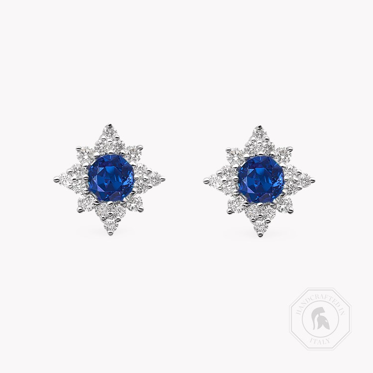 Star Struck Sapphire Stud Earrings Brilliant cut, Claw set_1
