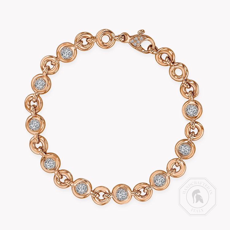 RockChain Nine Stone Diamond Bracelet Brilliant Cut, Rubover Set_1