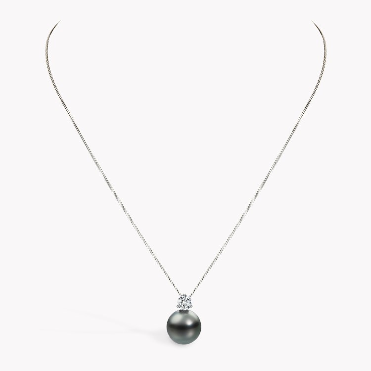 Tahitian Pearl and Diamond Pendant 12 - 13mm_2