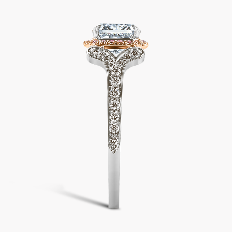 Masterpiece Cléo 1.57ct Light Blue Diamond Cluster Ring Radiant Cut, Claw Set_4