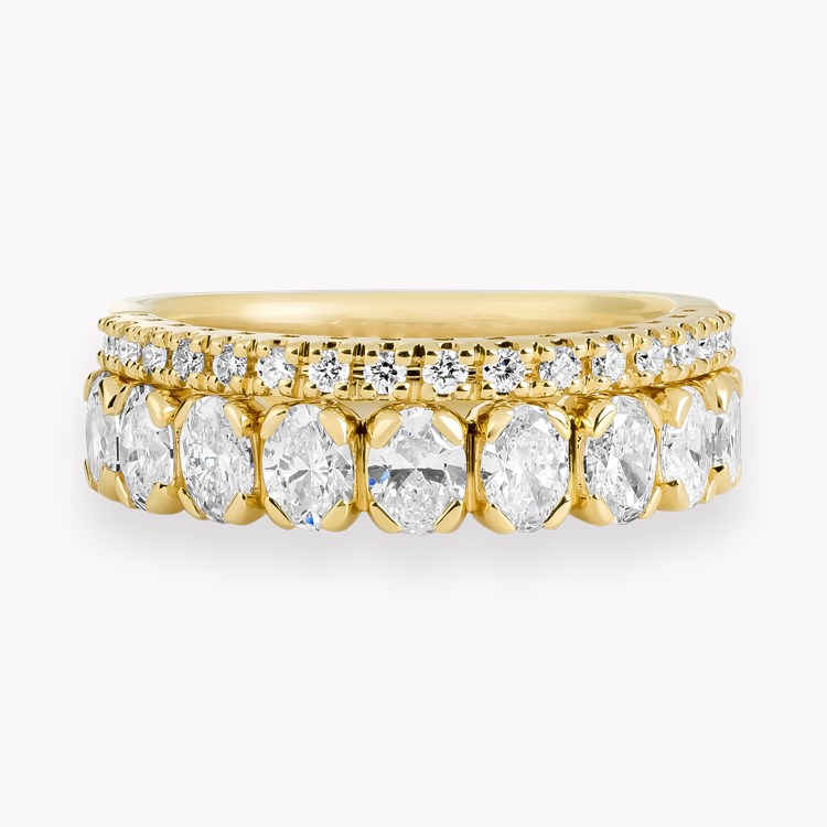 Oval Cut 1.35ct Diamond Half Eternity Ring Oval Cut, Claw Set_2
