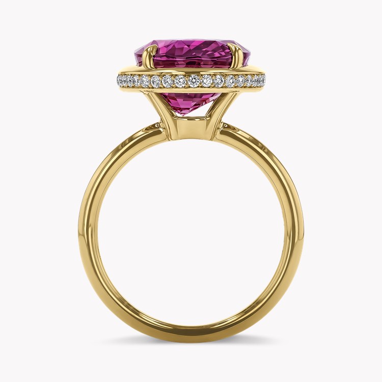 Skimming Stone 11.42ct Sri Lankan Sapphire and Diamond Ring Oval Cut, Claw Set_3