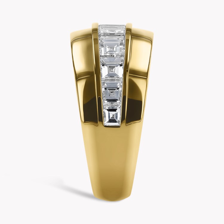Manhattan 2.57ct Diamond Single Row Classic Ring Carré Cut, Channel Set_4