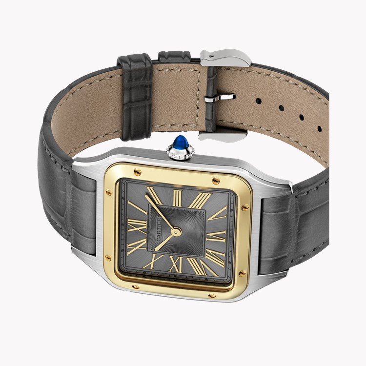 Cartier Santos-Dumont de Cartier Large, Grey Dial, Roman Numerals_4
