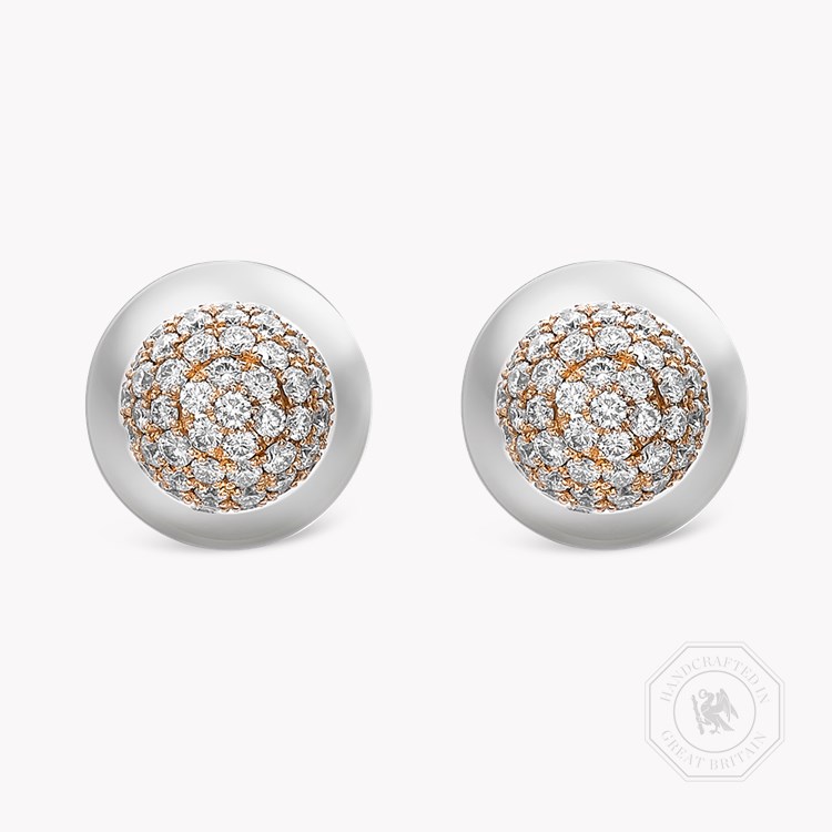 South Sea Pearl Earrings Stud Earrings with Brilliant Cut Diamonds_1