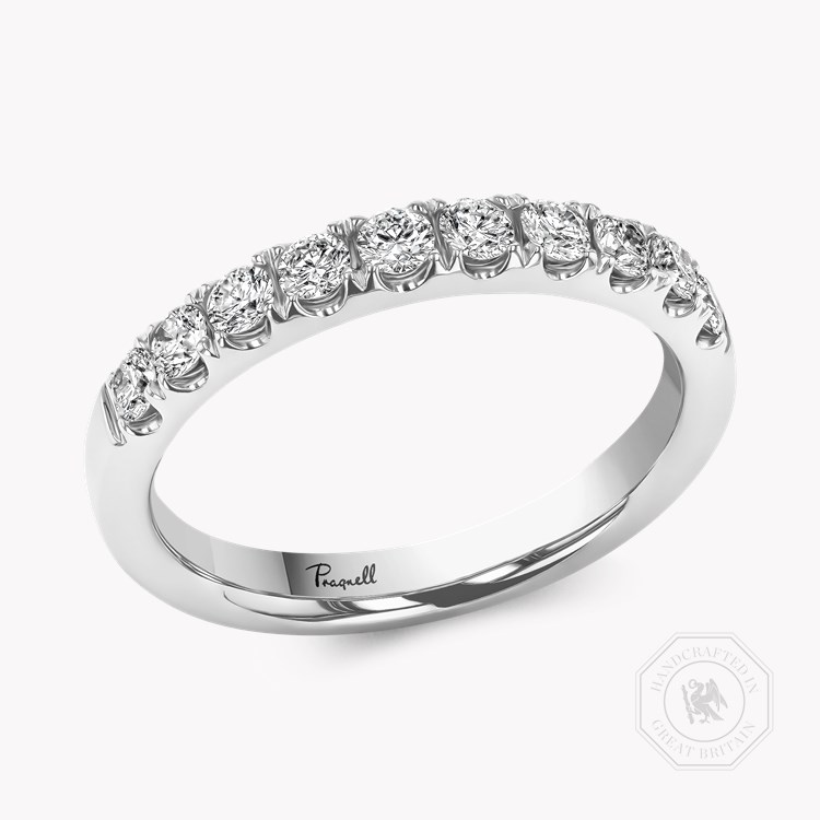 Celestial 0.53ct Diamond Half Eternity Ring Brilliant Cut, Micro Pavé Set_1