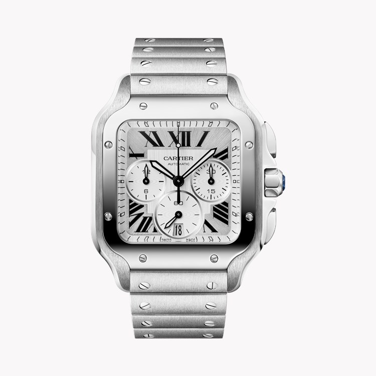 Cartier Santos de Cartier Large, Silver Dial, Roman Numerals_1