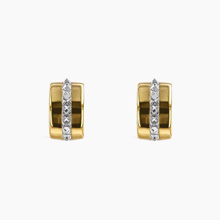 Rockchic 1.35ct Diamond Classic Hoop Earrings Princess Cut, Channel Set_2