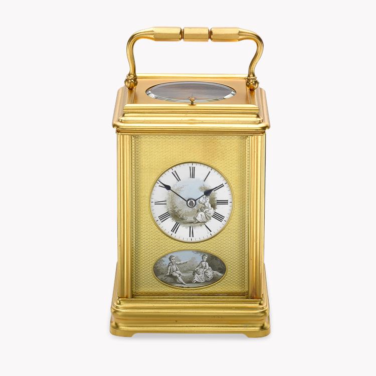 Victorian Canellee cased carriage clock _1